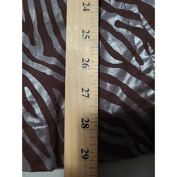 Zoe D Trench Coat Jacket Brown Long Sleeve Button Up Lined Outerwear Coat Zebra - Picture 3 of 12